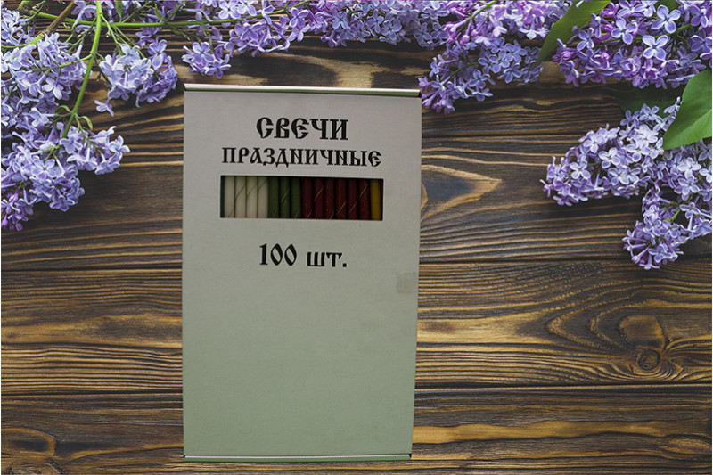 Праздничные свечи белые