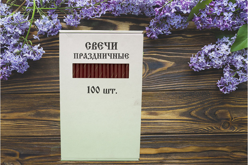 Праздничные свечи красные
