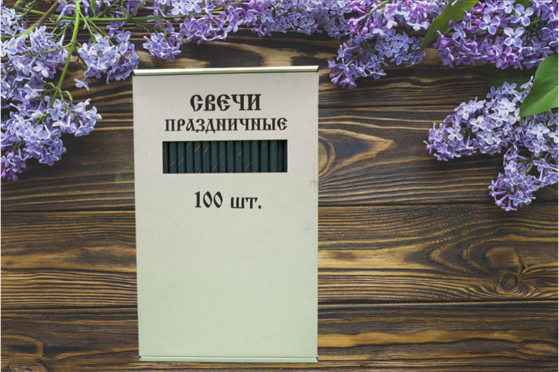 Праздничные свечи синие